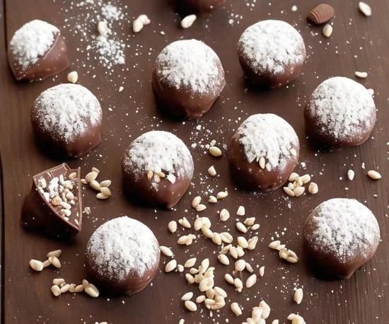 Chocolate Candies with Puffed Rice