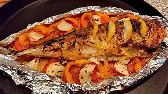 Baked Mackerel with Tomatoes