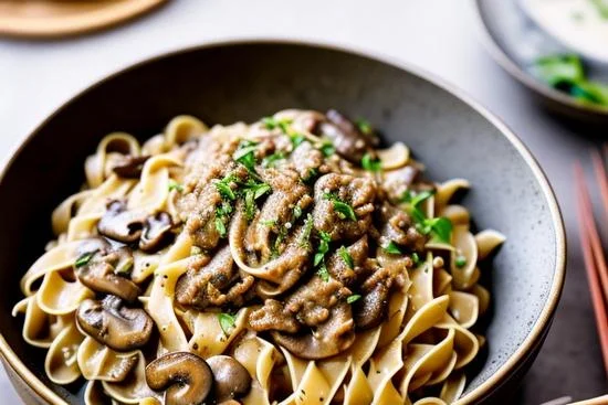 Ground Beef Stroganoff Noodles