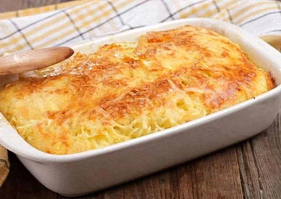 Noodle Pie with Cheese and Egg