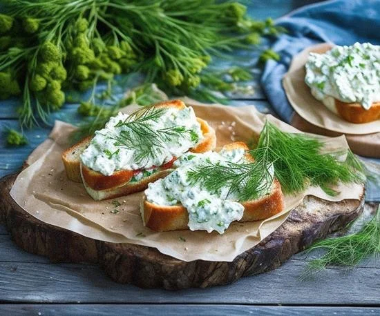 Бутерброды с печенью трески и творожным сыром